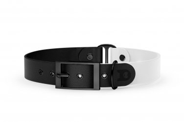 Dog Collar Duo: Black & White with Black