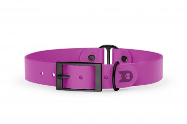 Dog Collar Duo: Light purple & Light purple with Black