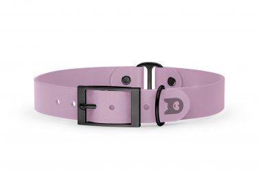 Dog Collar Duo: Lilac & Lilac with Black