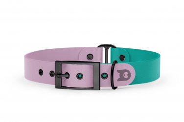 Dog Collar Duo: Lilac & Pastel green with Black