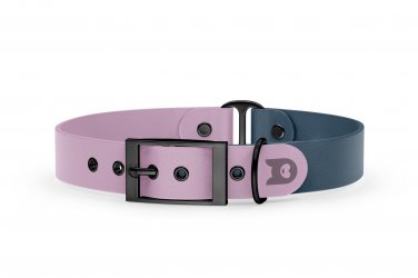 Dog Collar Duo: Lilac & Petrol with Black