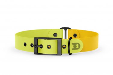 Dog Collar Duo: Neon yellow & Yellow with Black