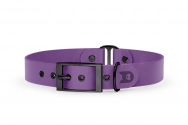 Dog Collar Duo: Purpur & Purpur with Black