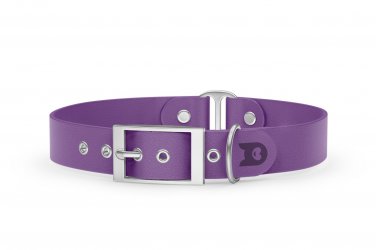 Dog Collar Duo: Purpur & Purpur with Silver