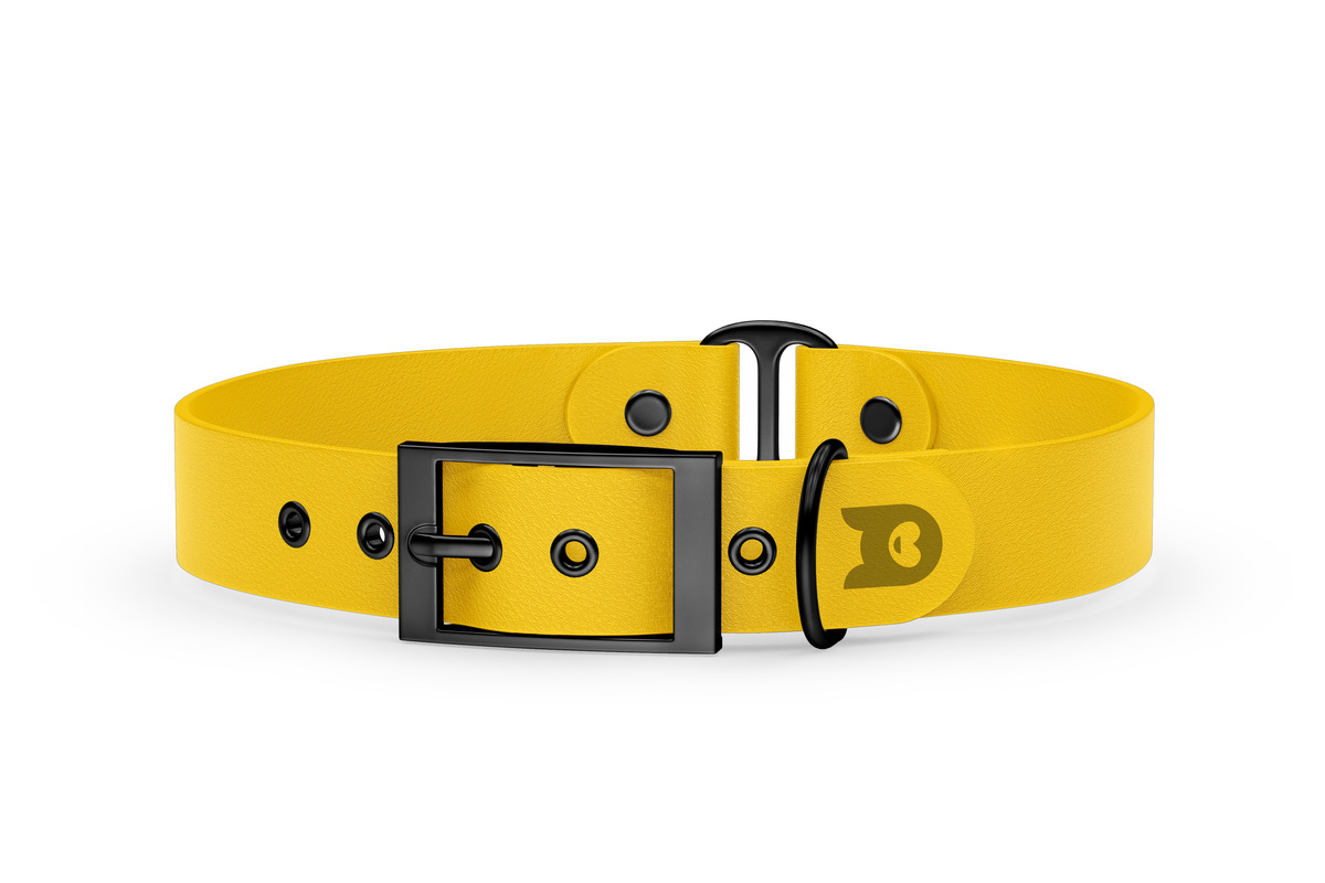 Dog Collar Duo Yellow Yellow with Black Obodog