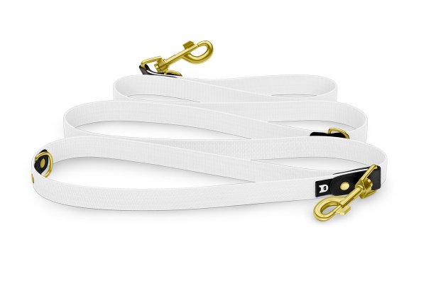 Dog Leash Reduce: Black & White with Gold components