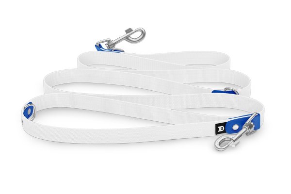 Dog Leash Reduce: Blue & White with Silver components