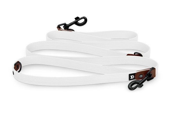 Dog Leash Reduce: Dark brown & White with Black components