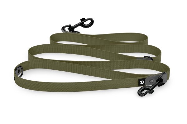 Dog Leash Reduce: Gray & Khaki with Black components