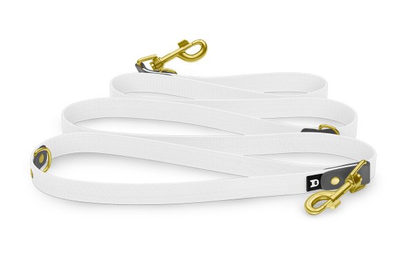 Dog Leash Reduce: Gray & White with Gold components