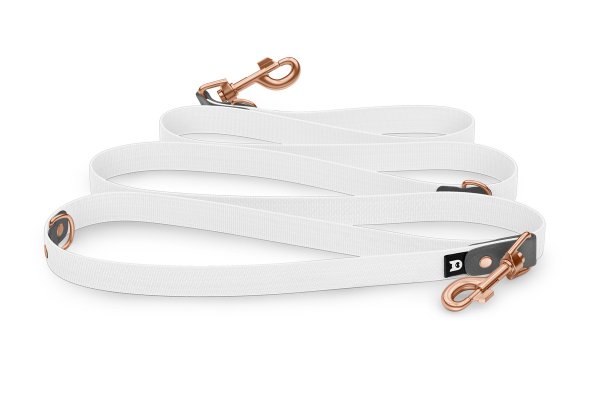 Dog Leash Reduce: Gray & White with Rosegold components