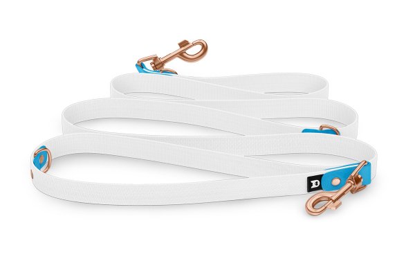 Dog Leash Reduce: Light blue & White with Rosegold components