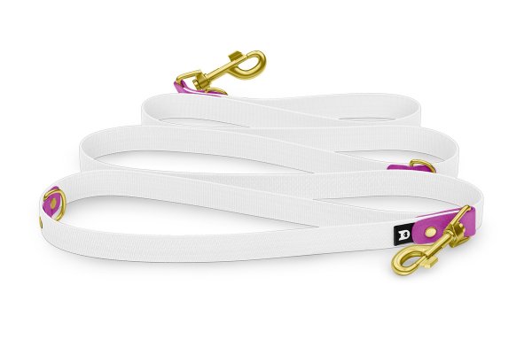 Dog Leash Reduce: Light purple & White with Gold components