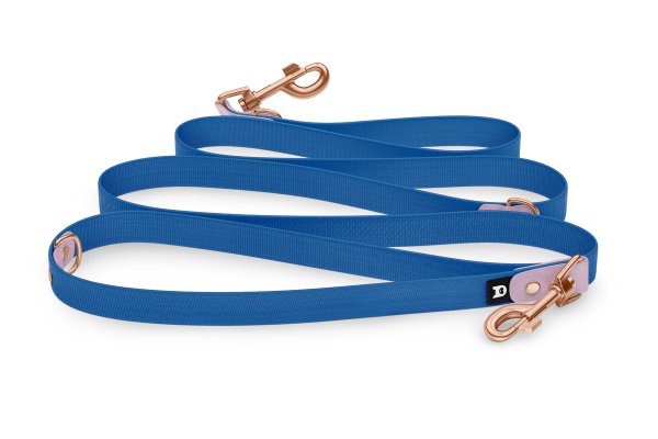 Dog Leash Reduce: Lilac & Blue with Rosegold components