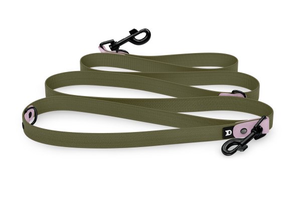 Dog Leash Reduce: Lilac & Khaki with Black components