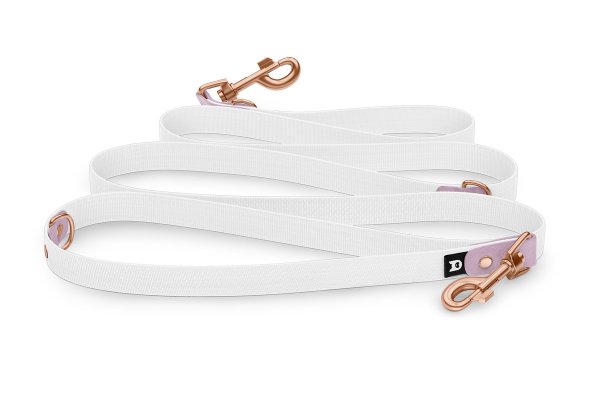 Dog Leash Reduce: Lilac & White with Rosegold components