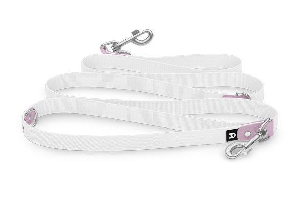 Dog Leash Reduce: Lilac & White with Silver components