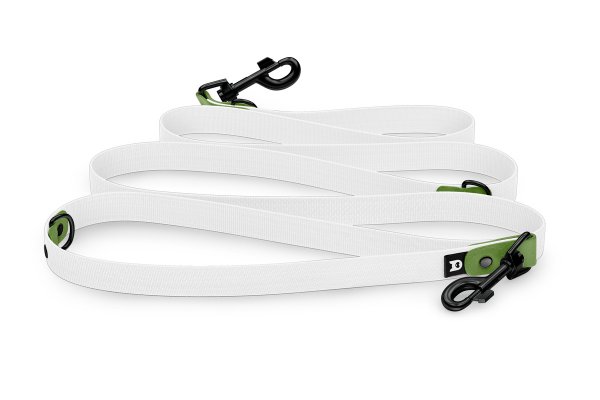 Dog Leash Reduce: Olive & White with Black components