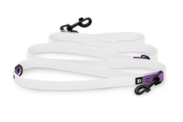 Dog Leash Reduce: Purpur & White with Black components