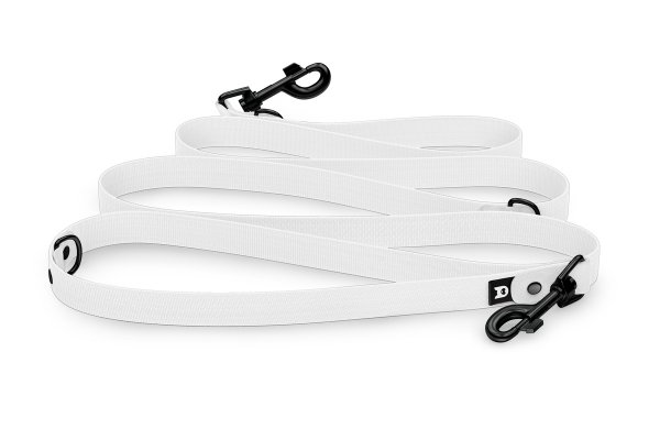 Dog Leash Reduce: White & White with Black components