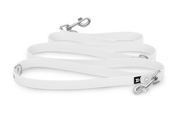 Dog Leash Reduce: White & White with Silver components