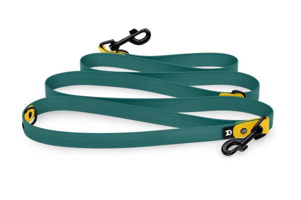 Dog Leash Reduce: Yellow & Hunter green with Black components