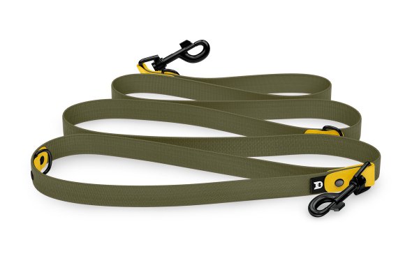 Dog Leash Reduce: Yellow & Khaki with Black components